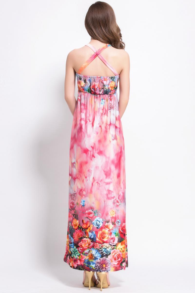 Sexy Printed Sleeveless Bohemia Beach Maxi Dress