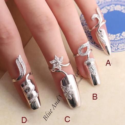 Lucky Flower Of Finger-Nails Sterling Sliver Accessories