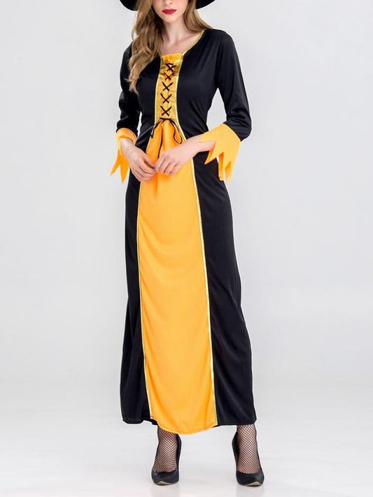 Halloween Witch Cosplay Party Maxi Dress