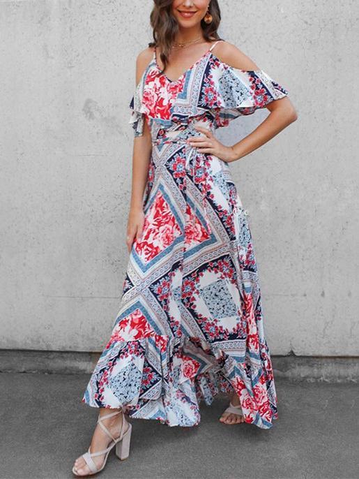 New Women Sling Long Beach Midi Dress