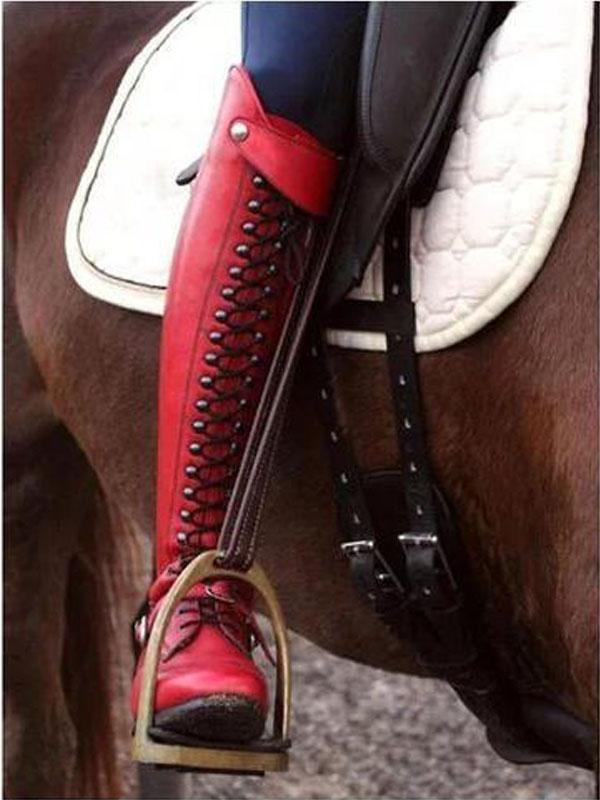 Low Heel Solid Color Winter High Riding Boots