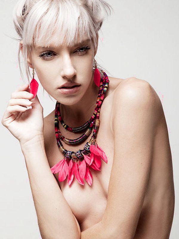 Multilayer Alloy Feather Tassel Necklace Earrings Set