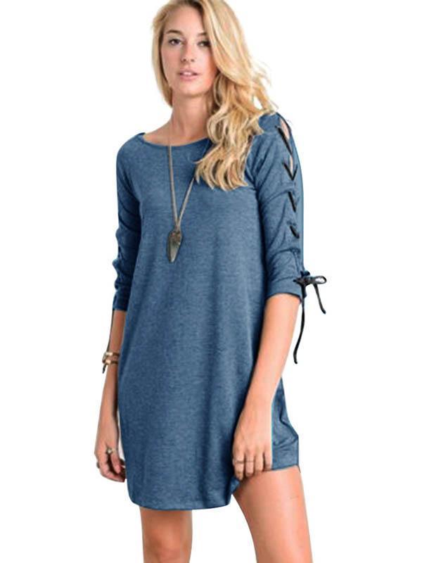 Split-joint Asymmetric Mini Dress