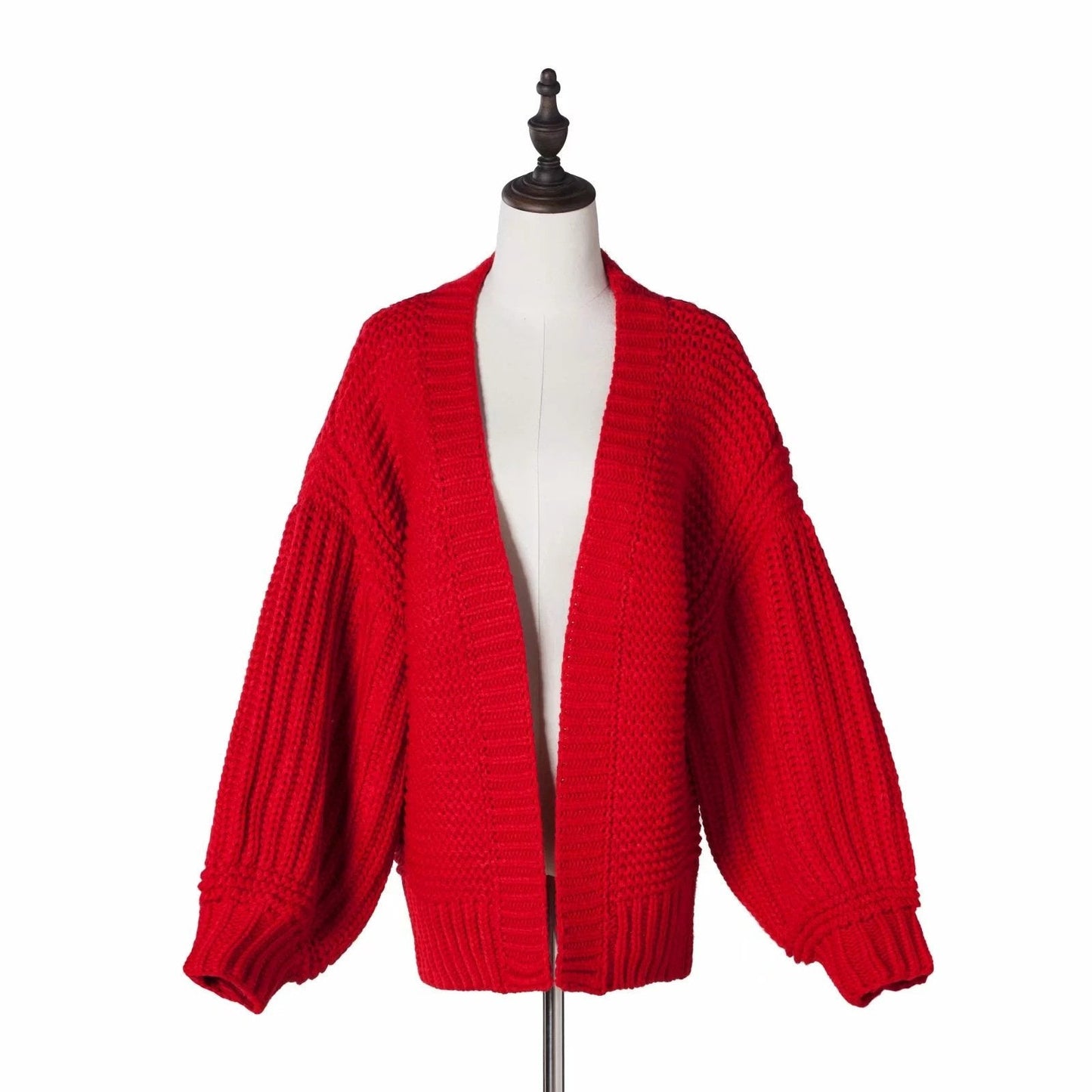 Women's Fashion Cardigans Thick Hand Knitted V-neck Open Stitch Sweaters Loose Oversized Sweater Winter Chic Boho Outerwear