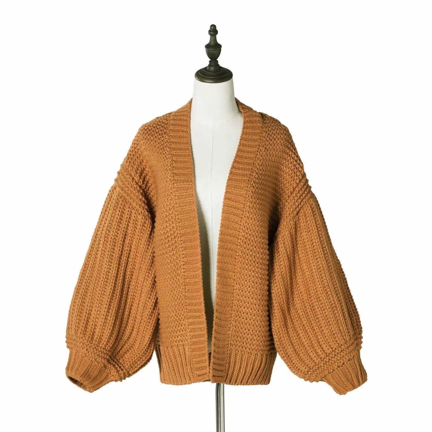 Women's Fashion Cardigans Thick Hand Knitted V-neck Open Stitch Sweaters Loose Oversized Sweater Winter Chic Boho Outerwear