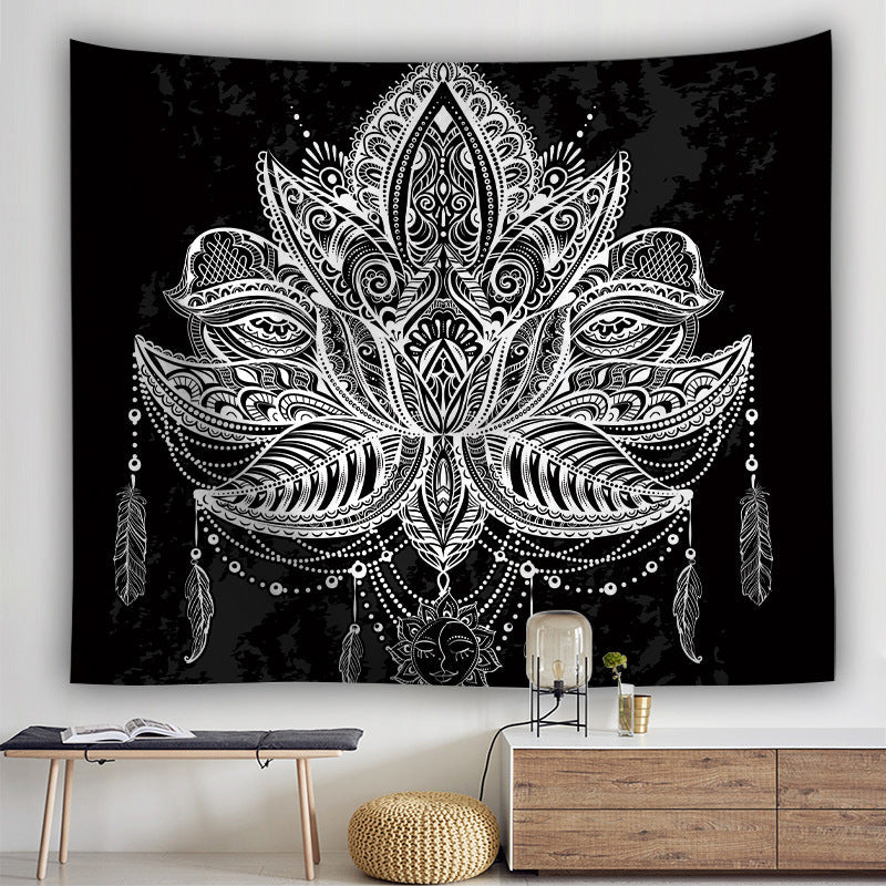 Datura moon sun Bohemian background cloth bedroom home hanging cloth tapestry