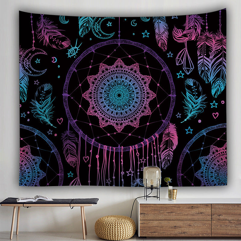 Datura moon sun Bohemian background cloth bedroom home hanging cloth tapestry