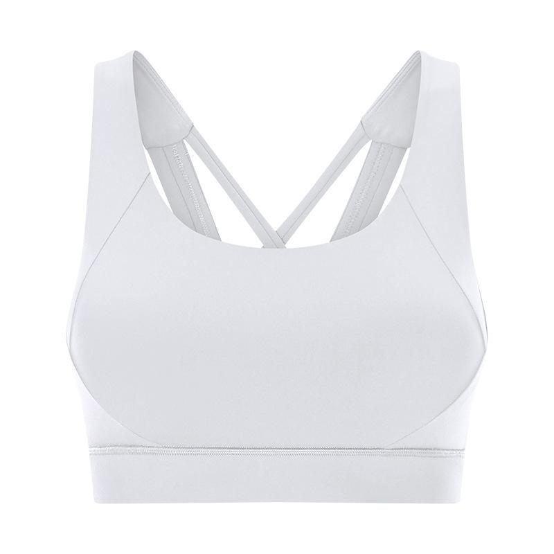 Double-sided single grinding sports bra cross back shockproof upholstery high intensity sports underwear