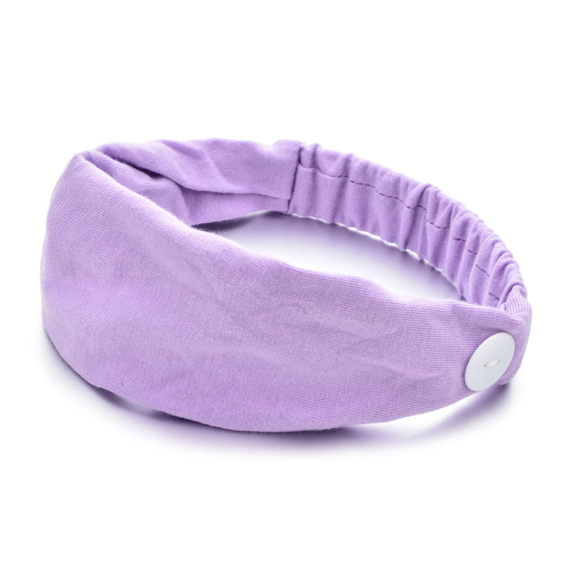 Solid Color Button Mask Hair Band Anti-strangulation Cotton Elastic Yoga Fitness for Men and Women Sports Wash Hair Accessories Can Be Customized