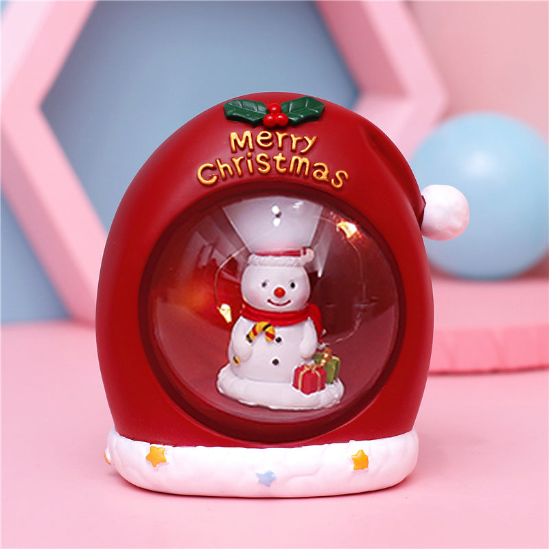 Christmas star lights small night Lights Decorations scene layout luminous decorations Santa Claus gifts Snowman gifts