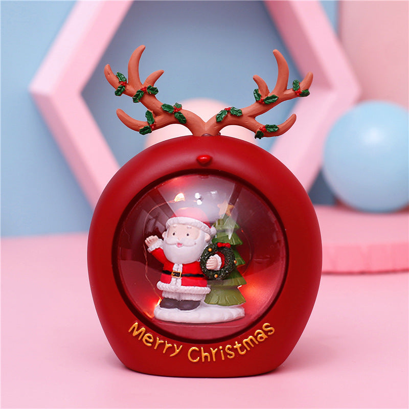 Christmas star lights small night Lights Decorations scene layout luminous decorations Santa Claus gifts Snowman gifts