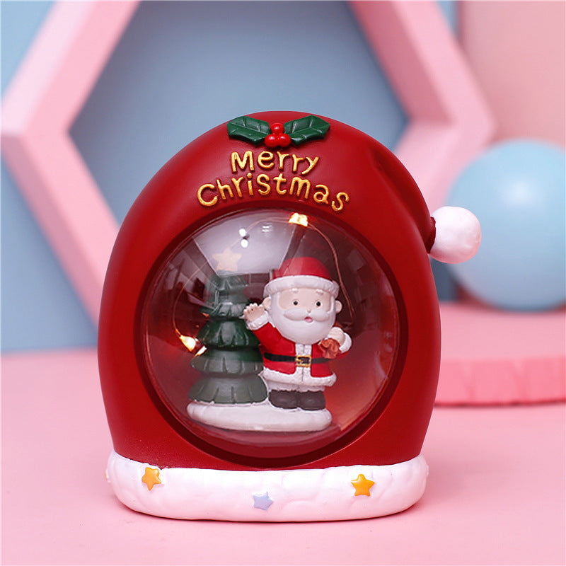 Christmas star lights small night Lights Decorations scene layout luminous decorations Santa Claus gifts Snowman gifts