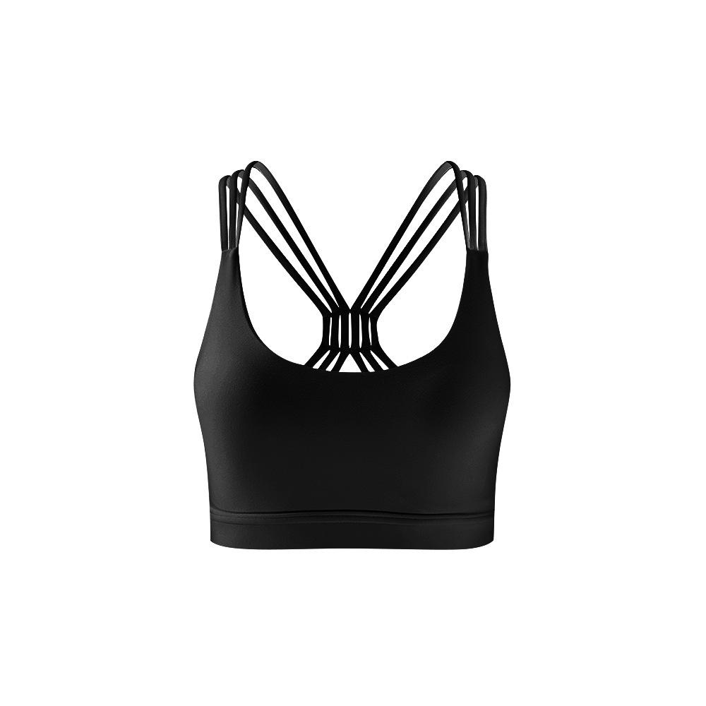 Sports bra women's suspenders gather without rims. Cross-band beauty back yoga vest