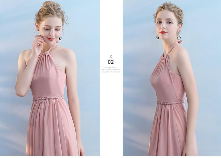 Pink Lace Bridesmaid Dress Graduation Party Evening Dress  Maxi Dress