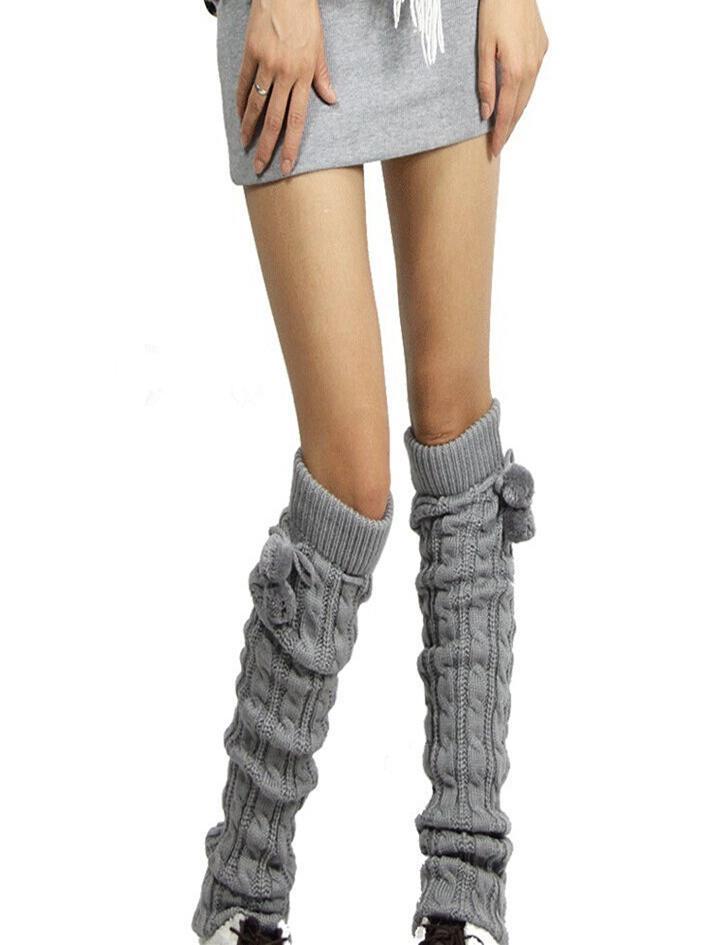 Knitting Solid Color Over Knee-high Stocking