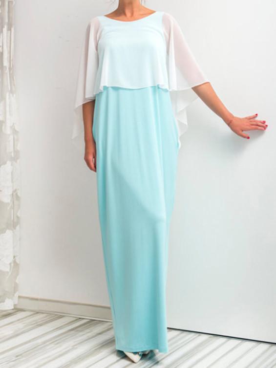 Simple Fashion Summer Round Neck with Shawl Maxi Dress Party Dress