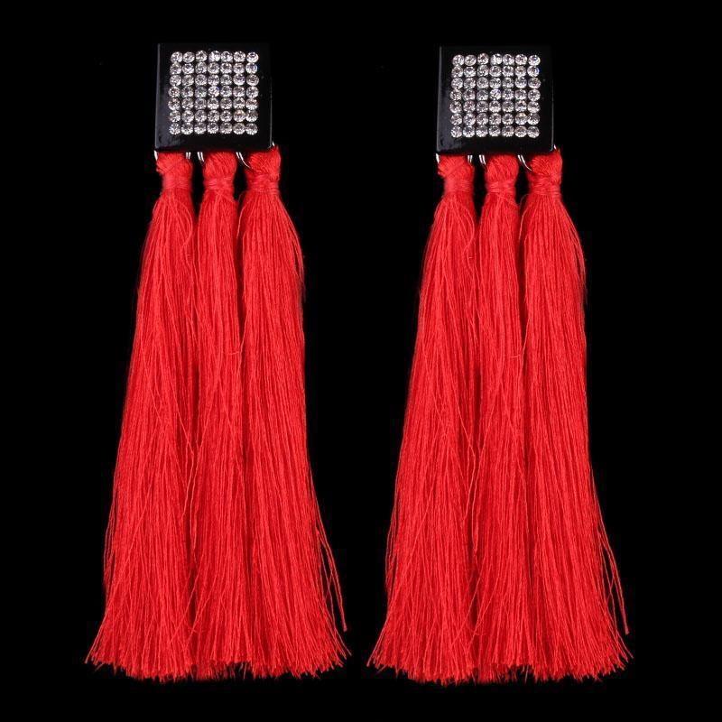 Bohemia tassel pendant studs earrings for women ethnic long pendant post earrings chunky earrings fashion jewelry