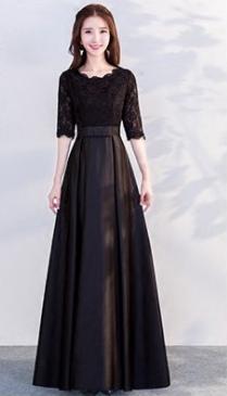 Spring New Long Sleeves Bridesmaid Evening Dress