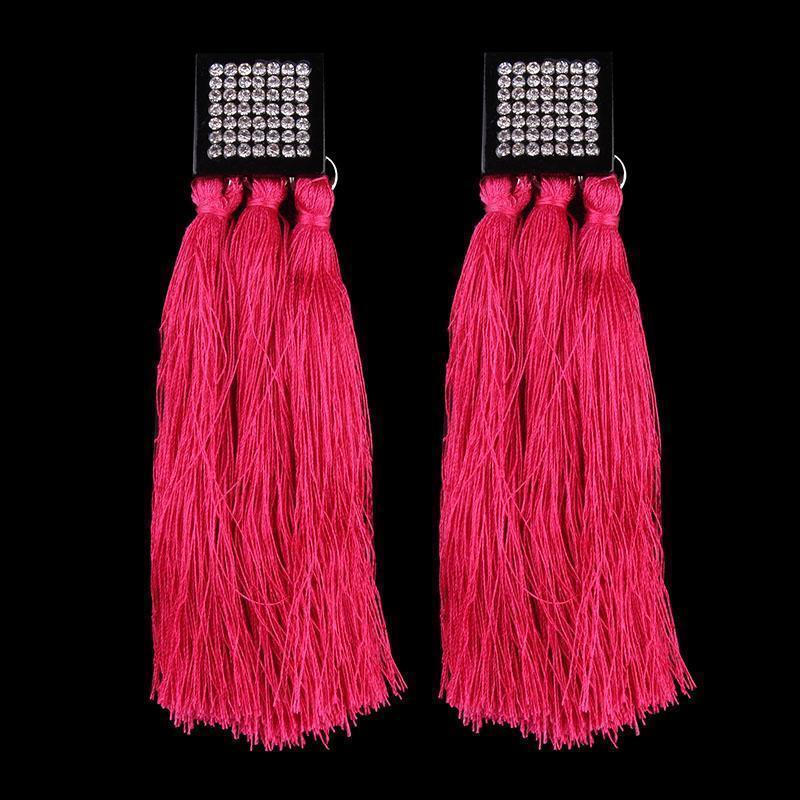 Bohemia tassel pendant studs earrings for women ethnic long pendant post earrings chunky earrings fashion jewelry