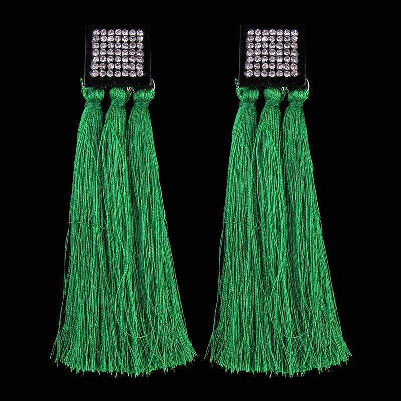 Bohemia tassel pendant studs earrings for women ethnic long pendant post earrings chunky earrings fashion jewelry