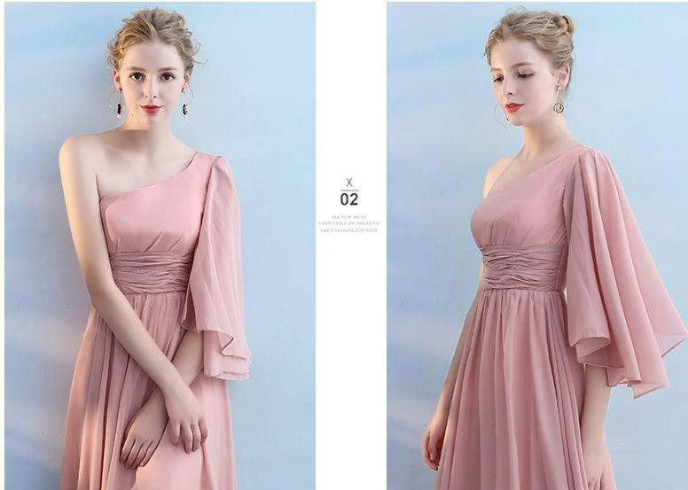 Pink Lace Bridesmaid Dress Graduation Party Evening Dress  Maxi Dress