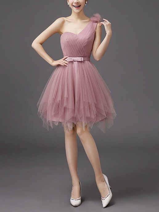 Bean Paste Color Bridesmaid Dress Sisters Midi Paragraph Decoration Bride Evening Dress