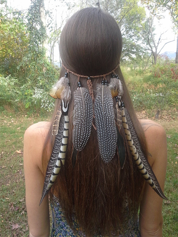 Boho Peacock Feathers Headwear Accessories