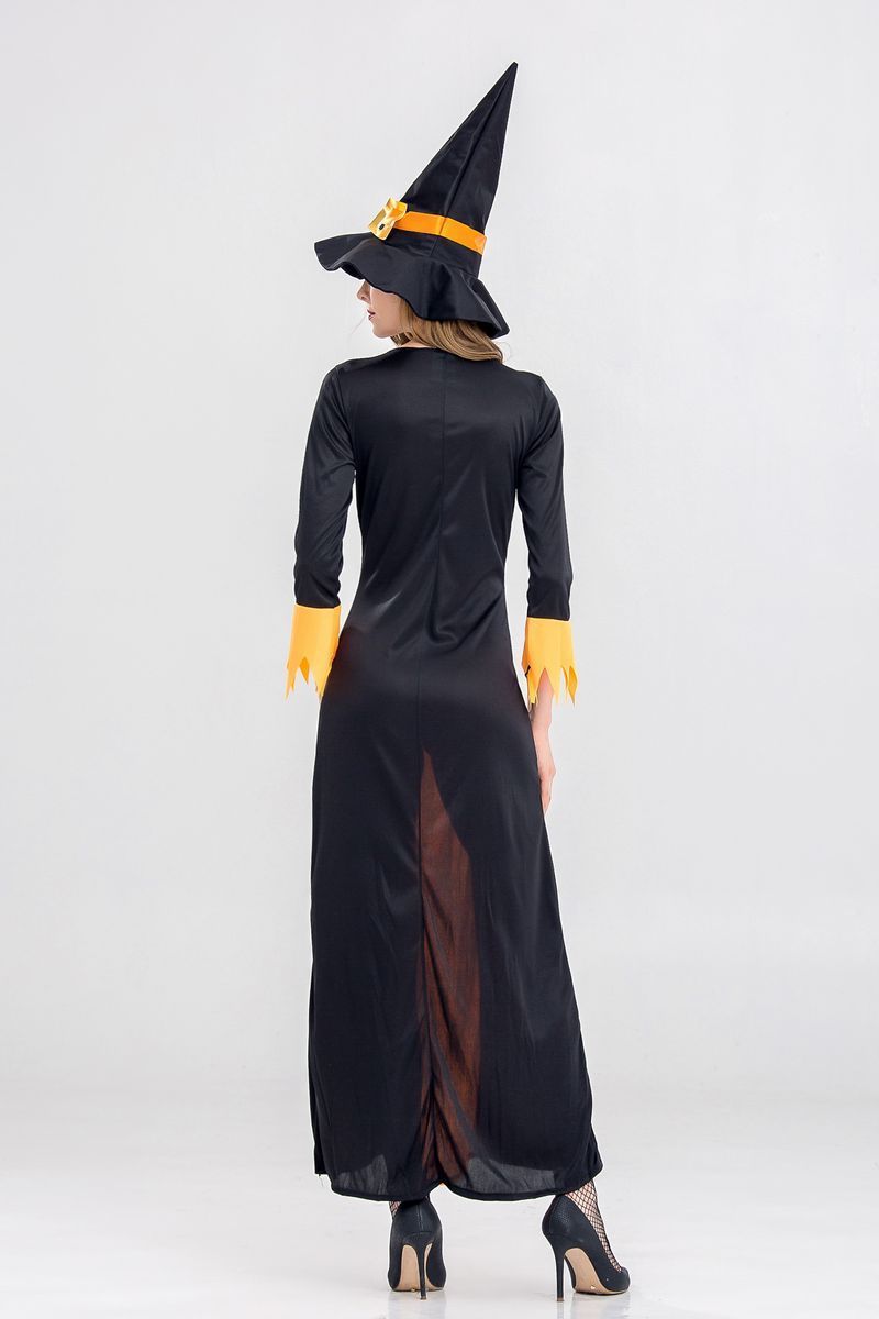 Halloween Witch Cosplay Party Maxi Dress