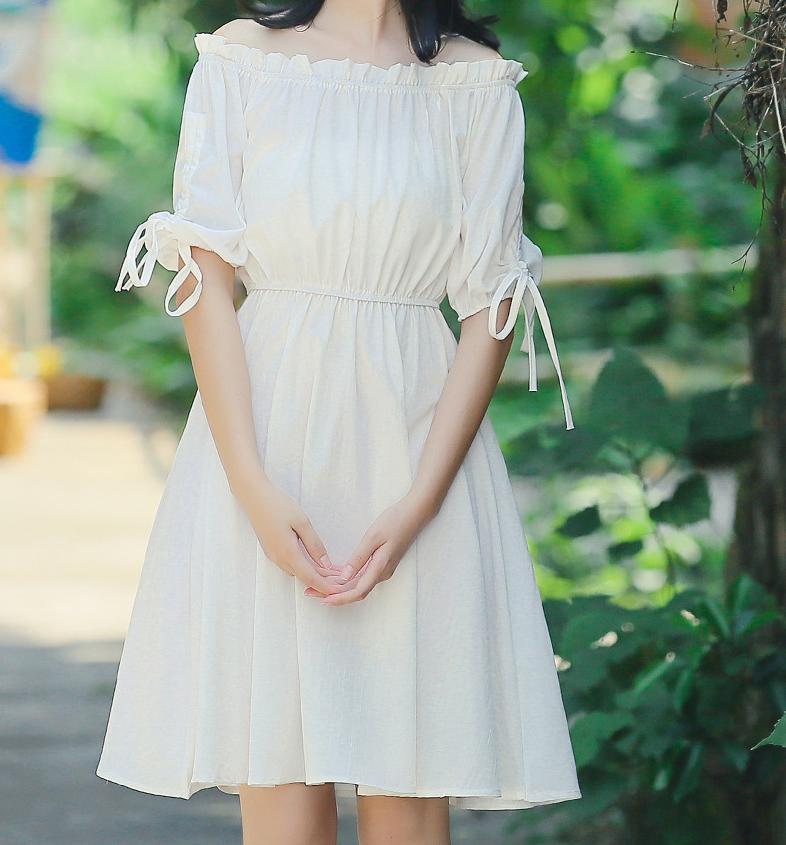 New Summer Solid Color Mini Dress