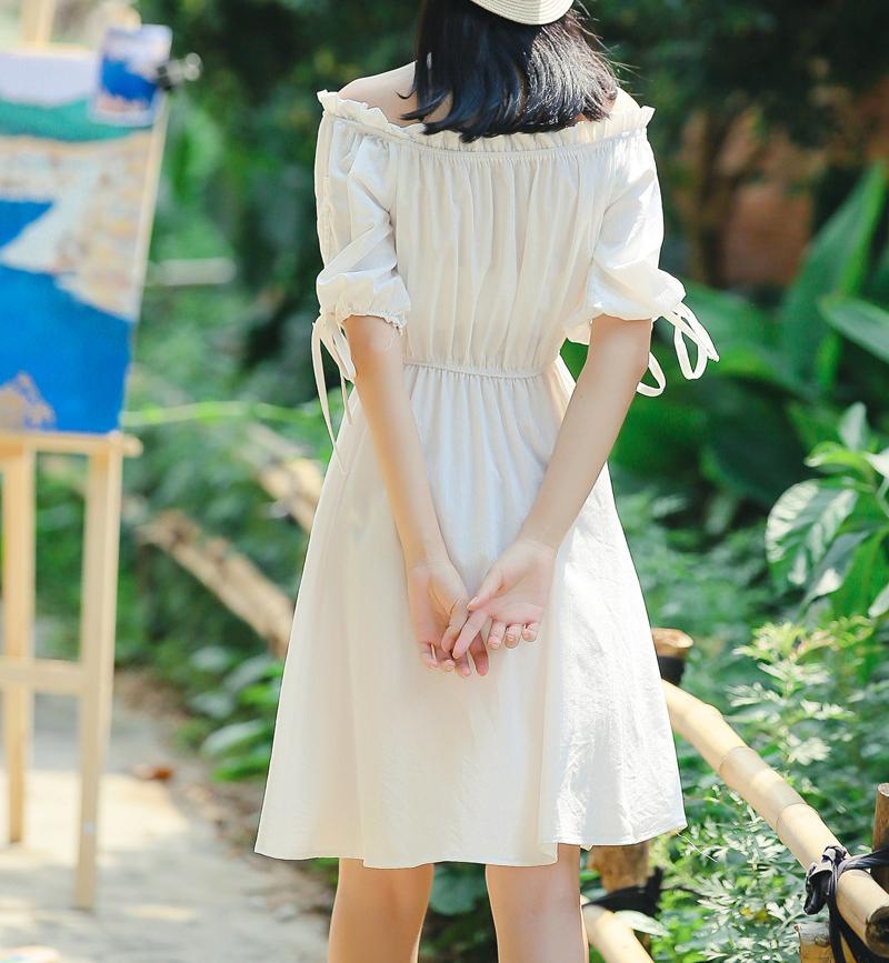 New Summer Solid Color Mini Dress