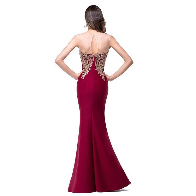 Sleeveless Mermaid Bodycon Evening Gown Maxi Dress