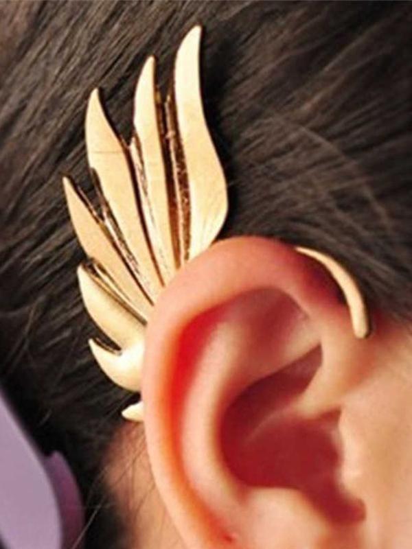 1PC Retro Boho Feather Shape Ear Cuff Earring