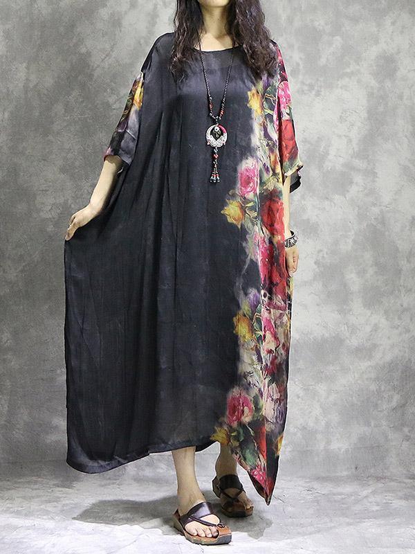 Floral Loose Casual Maxi Dress