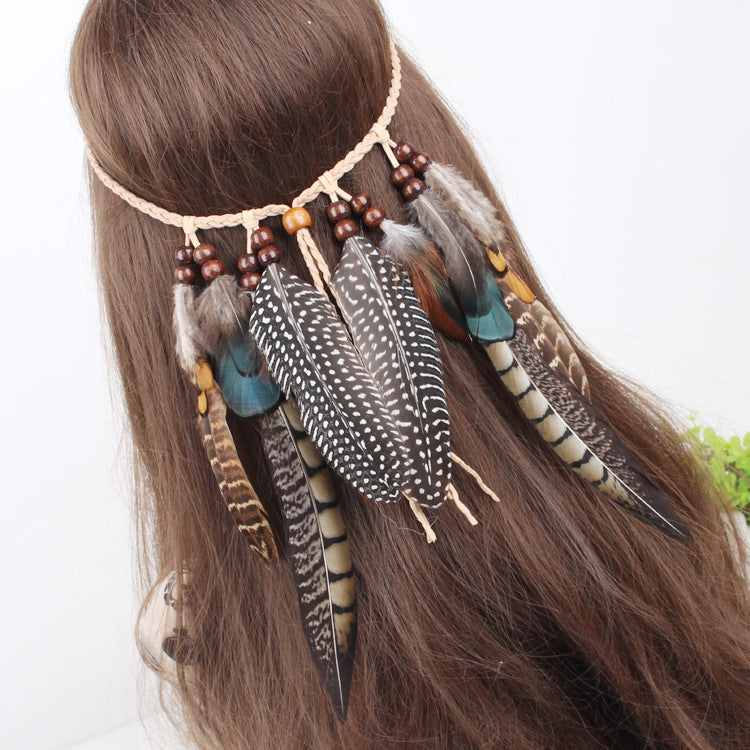 Boho Peacock Feathers Headwear Accessories