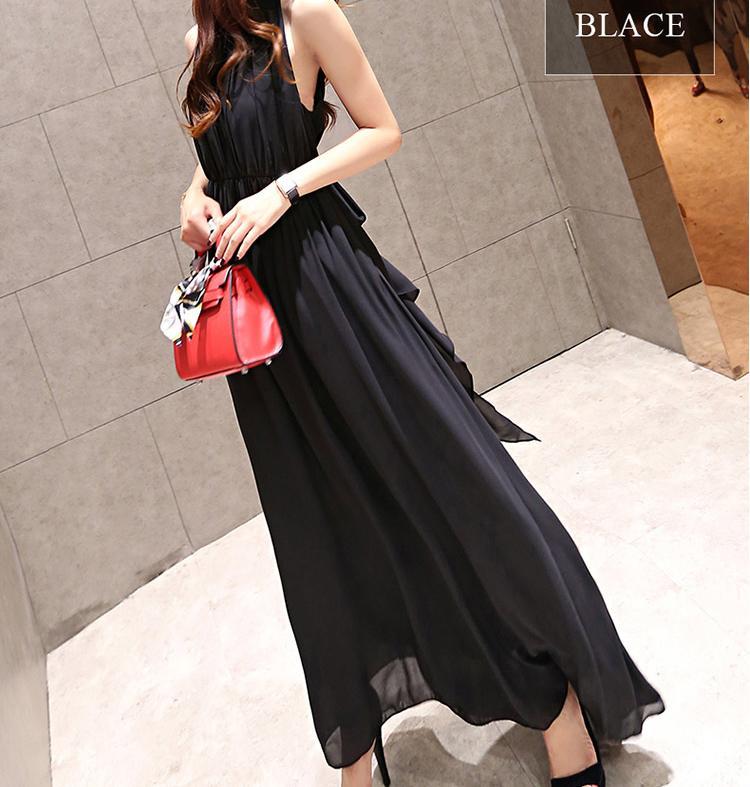 Summer Chiffon Sleeveless Bohemia Maxi Dress