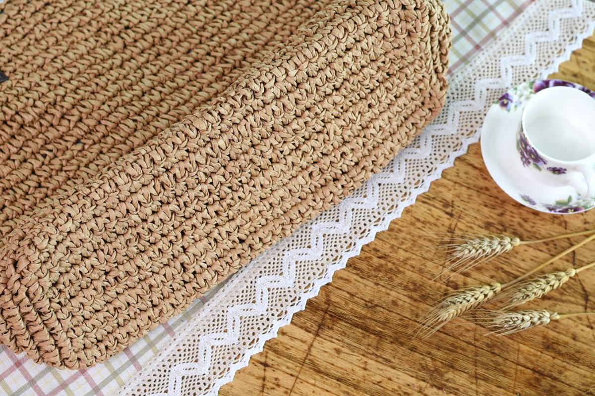 Straw Bag Beach Bag Grass Bag Simple Crochet Bag Rattan