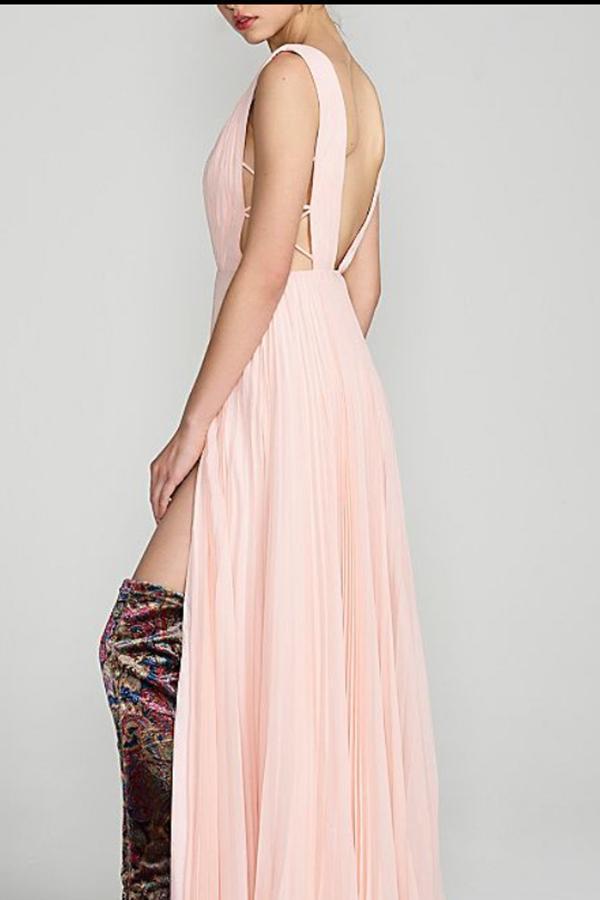 Pink Sexy Fashion Sleeveless Maxi Dress