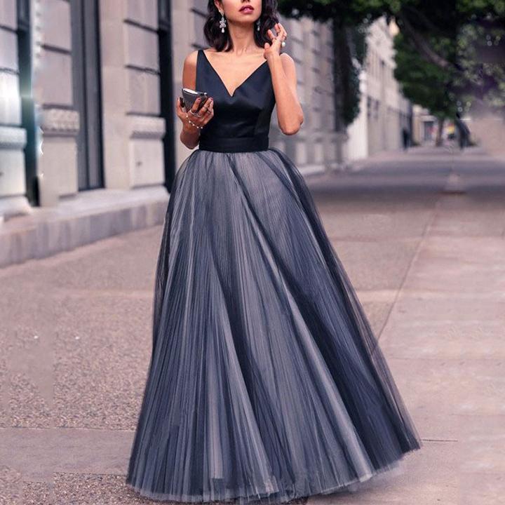 V-Neck Sleeveless Dress