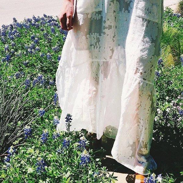 Embroidered White Long Sleeve Boho Dress