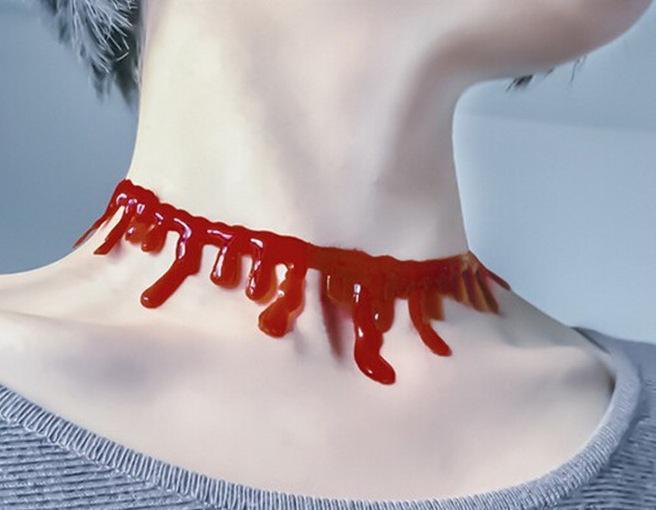 Halloween Decoration Horror Blood Drip Vampire Necklace