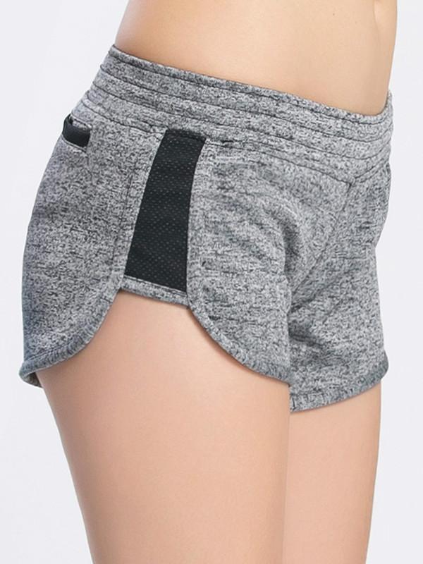 Women Sport Running Shorts Grey Color Skinny Yoga  Gym  Fitness Shorts Workout Clothes Jogging Sportwear