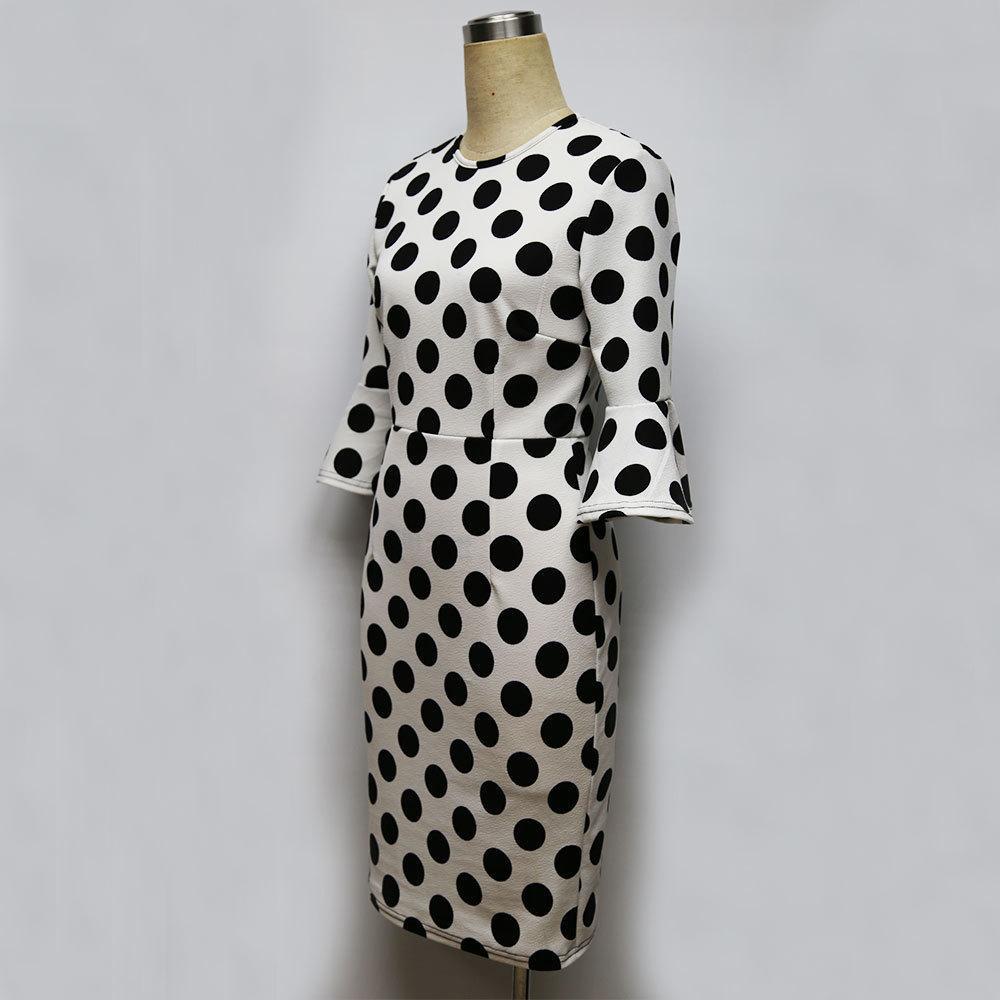 Polka Dot Bodycon Mini Dress