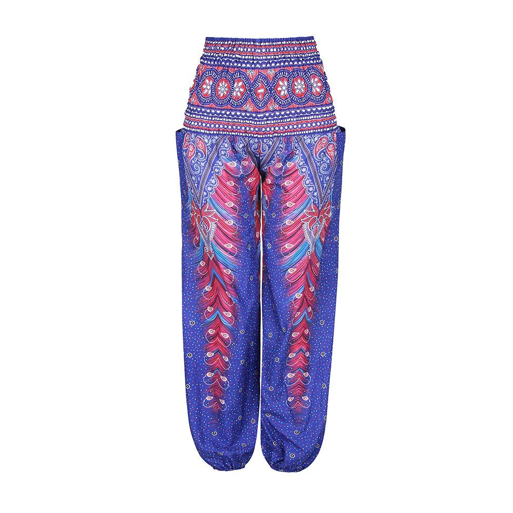 National Style Nepal dot seaside loose wide-legged casual pants fitness exercise yoga lantern pants women 2