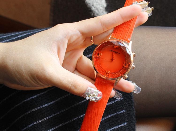 Fashion Women PU Band Butterfly Watch