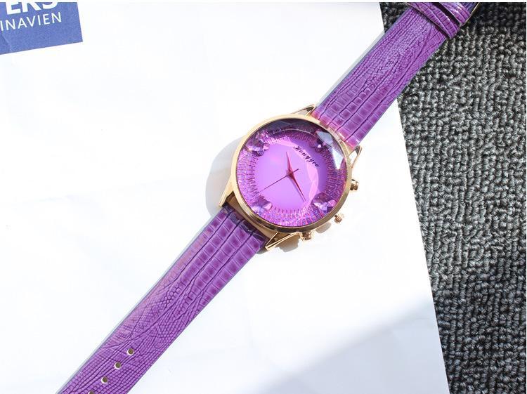 Fashion Women PU Band Butterfly Watch