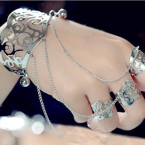 Bohemia style Bracelet with Ring wild party