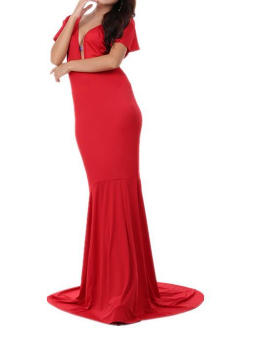 SEXY Fashion Slim fishtail long section celebrity evening gown