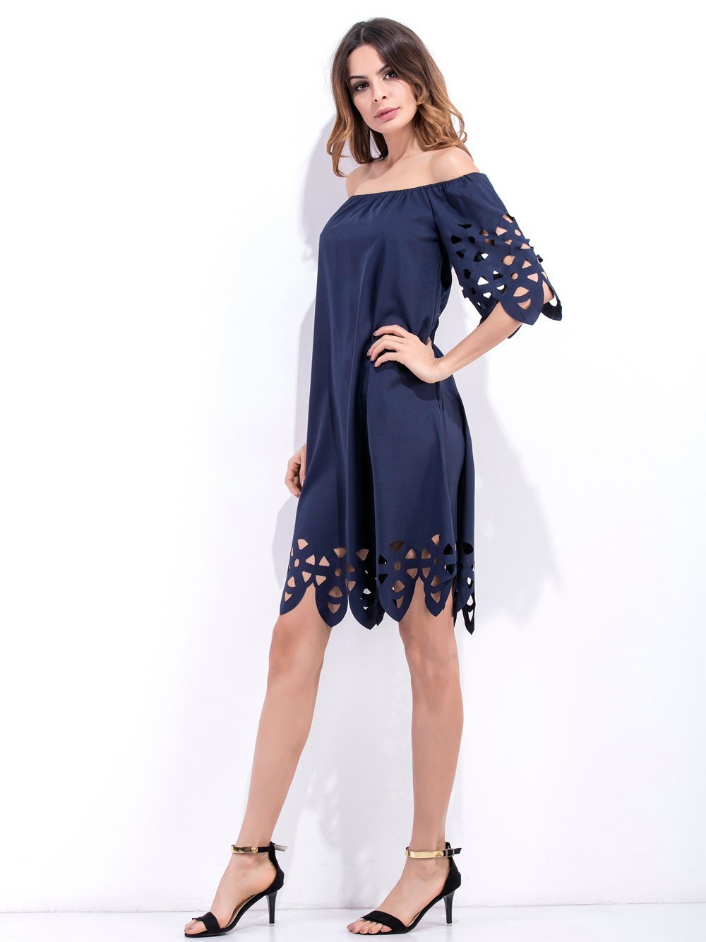 Fashion women Elegant Vintage sexy casual slim beach Dress