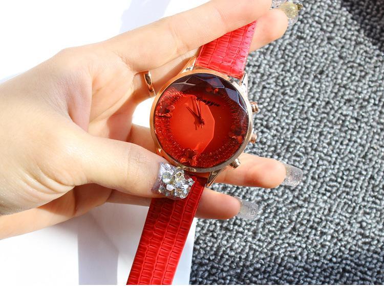 Fashion Women PU Band Butterfly Watch