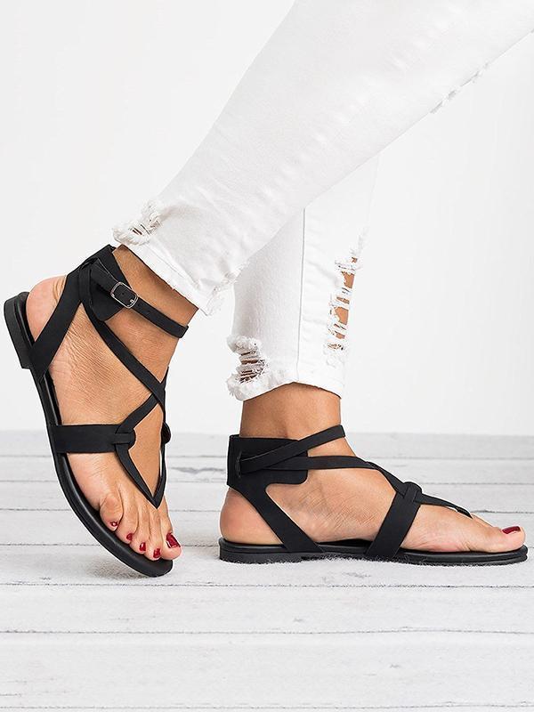 2018 Summer Bandage Beach Flat Sandals For Women